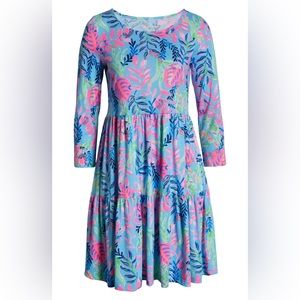 Lilly Pulitzer Geanna Swing Dress - Porto Blue Youve Been Spotted - Size S